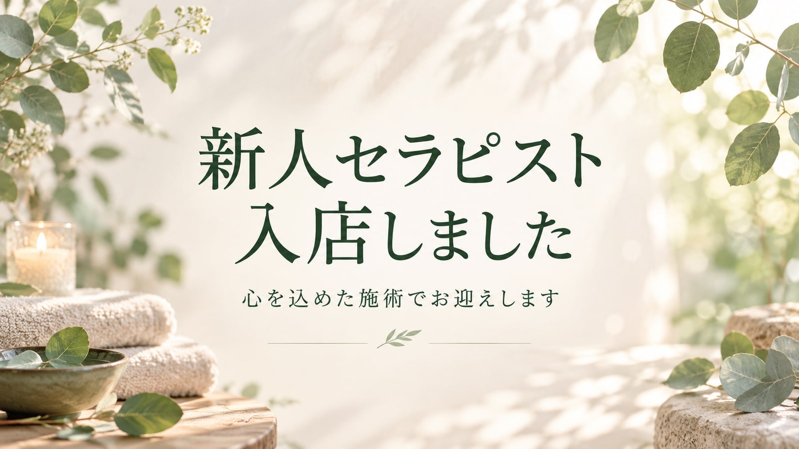 新人セラピスト入店しました